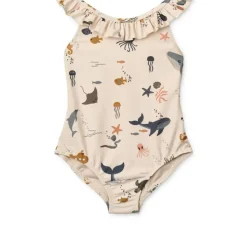 Kallie Badedragt Med Print Og Flæse