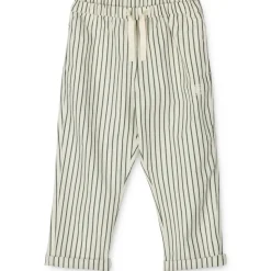 Orlando garnfarvede poplinbukser med striber