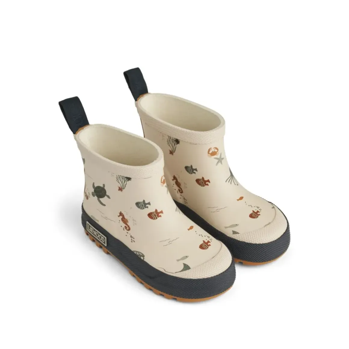 Tekla kort regnstøvle med print