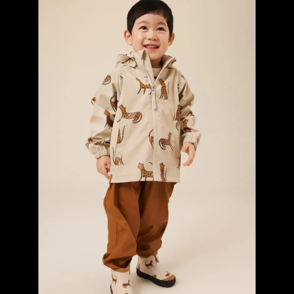 Tekla kort regnstøvle med print