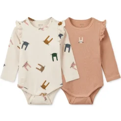 Yanni Baby Langærmet Bodystocking 2-Pak
